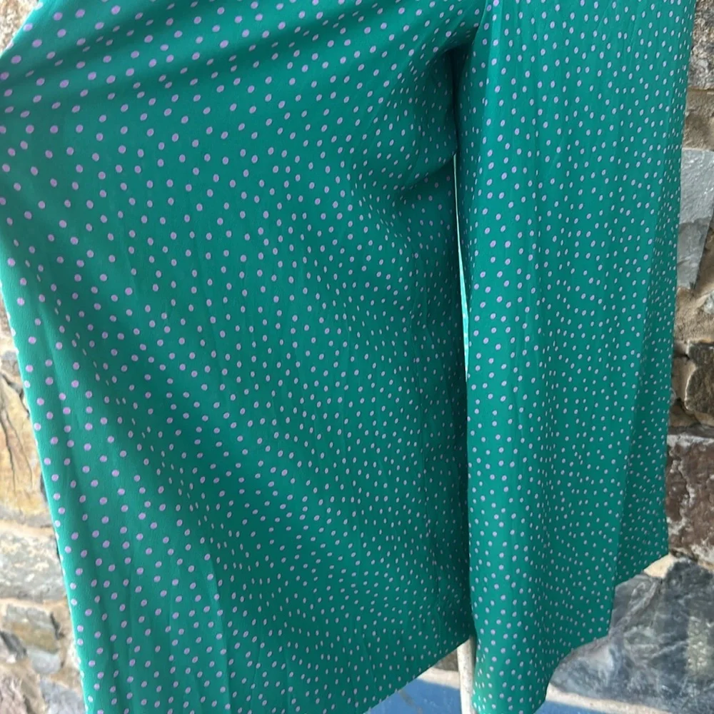 Kate Spade New York Wide Leg Cropped Belted Poolside Dot Jumpsuit Size 8